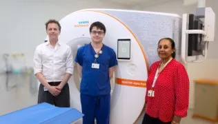 Members of the Royal Brompton Hospital imaging team with the new Photon Counting CT Scanner