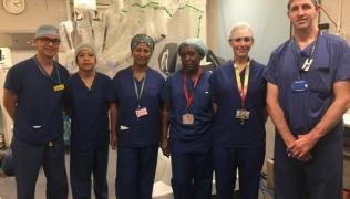Urology team with Mr Ben Challacombe