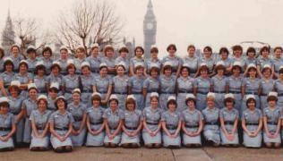 Group photo of nurses who trained at St Thomas' in 1978