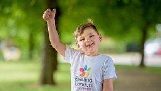 Five-year-old Tony Hudgell celebrates raising more than £1 million