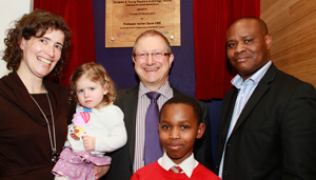 Plaque unveiled at opening of the Children and Young People's Audiology Centre