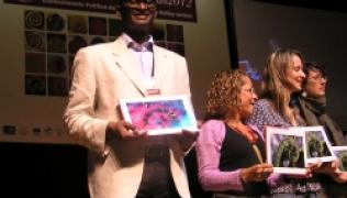 Patroklos Sesis receiving an award at the World Nutrition Rio 2012 congress in Brazil 