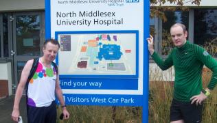 David and Gavin at North Middlesex Hospital