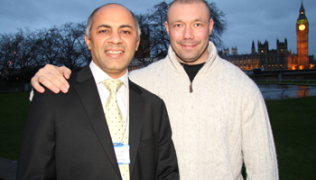 London's Strongest Man Kamil Wojniak, and surgeon Mr Vinayak Bapat