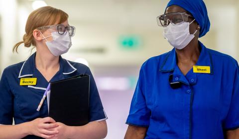 Cancer nurses Becky Scholes and Sheri Gbadamosi