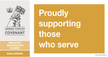 Employer recognition scheme gold award proudly protecting those who serve