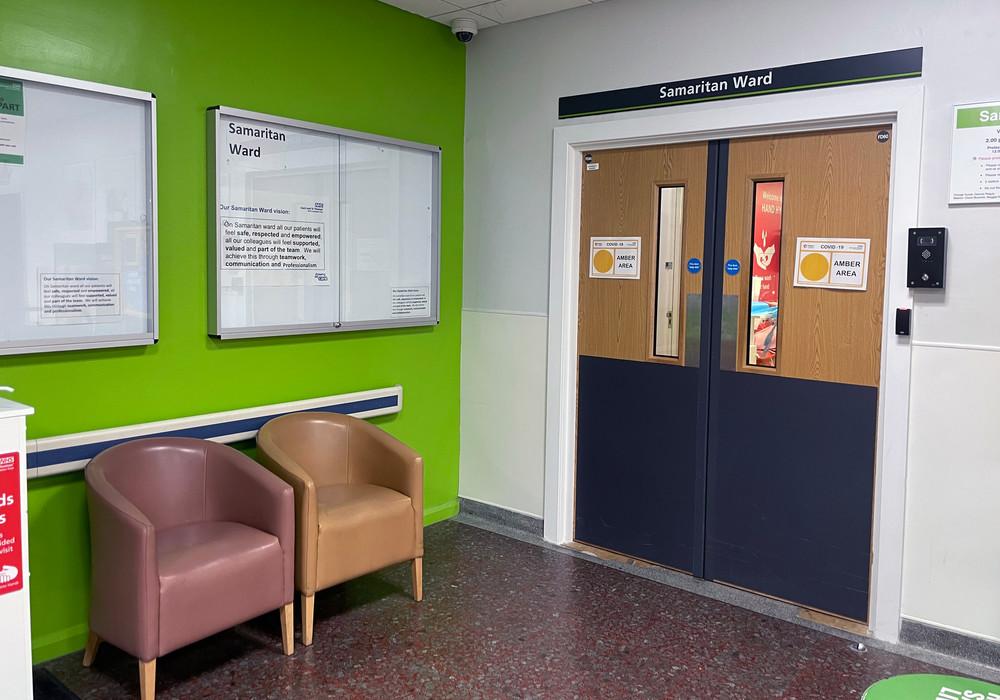 Entrance doors to Samaritan ward