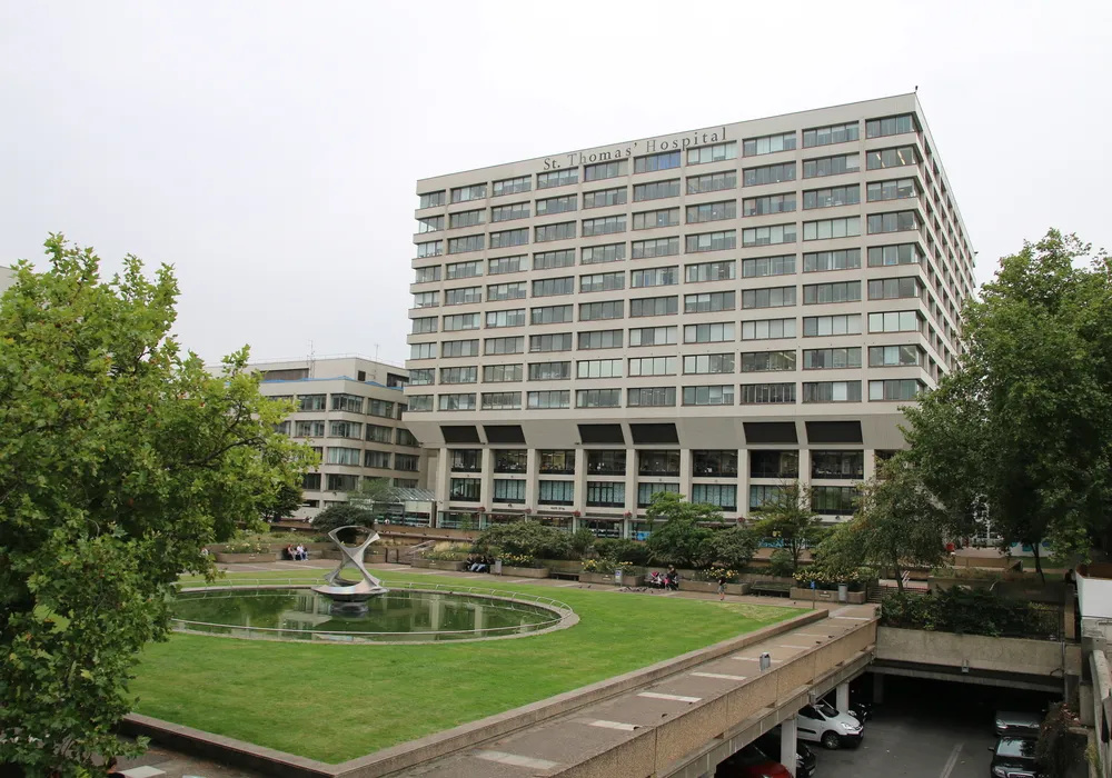 An exterior view of St Thomas' Hospital 