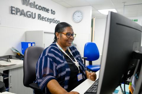 Receptionist on the early pregnancy and gynaecology unit (EPAGU)