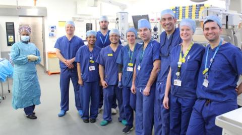 The team which performed the fibre optic-guided procedure.