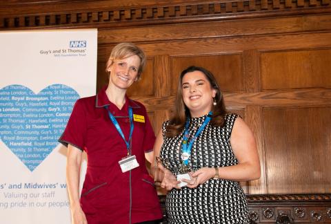 Cancer and Surgery Nurse of the year, Sophie Francis, with Dawn Harper