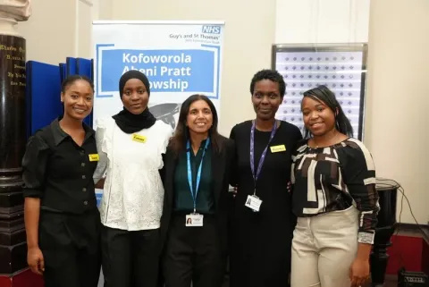 Group photo of the Kofoworola Abeni Pratt Fellows with Chief Nurse, Professor Avey Bhatia