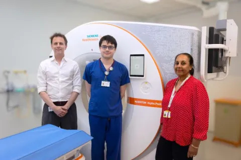 Members of the Royal Brompton Hospital imaging team with the new Photon Counting CT Scanner