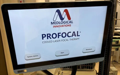 The screen of the ProFocal machine. 