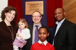 Plaque unveiled at opening of the Children and Young People's Audiology Centre