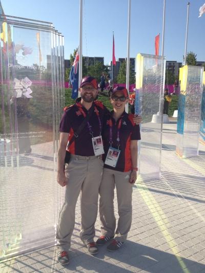 Radiologists who volunteered at the Olympic polyclinic - Dan (left) and Lyndall (right)