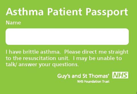 Asthma passport