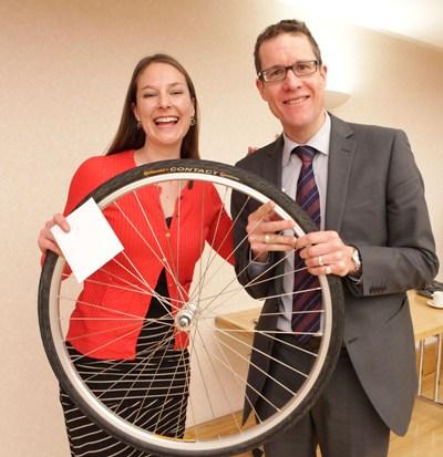 Alexandra Hammond, sustainability manager with Ben Plowden, TfL's Director of Planning for Surface Transport