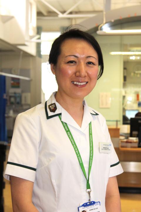 Jeong Su Lee, an occupational therapist smiling