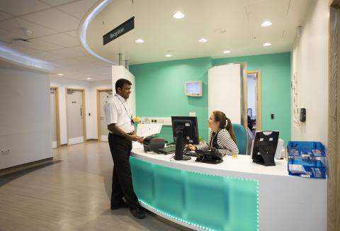 The new PET Centre reception area