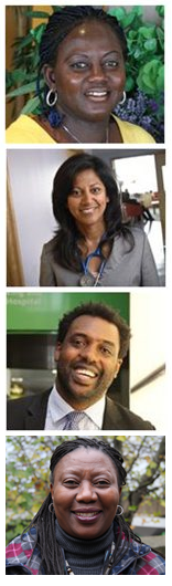 HSJ BME pioneers - Comfort Momoh, Daghni Rajasingam, Staynton Brown and Naledi Kline