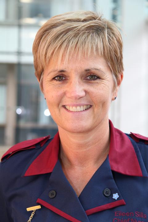 Chief nurse Eileen Sills smiling