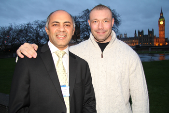 London's Strongest Man Kamil Wojniak, and surgeon Mr Vinayak Bapat
