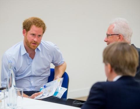 Prince Harry visiting Burrell Street Sexual Health Clinic