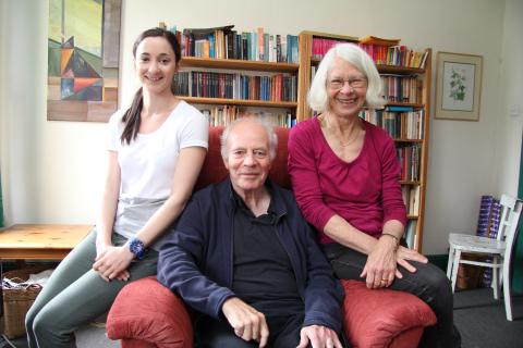 Physiotherapist Eadoin Finch (left), Rob Anderson and Cynthia Anderson 