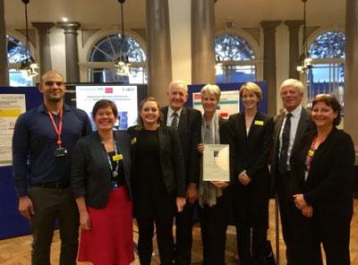 Paul Stennett, Chief Executive of the UK Accreditation Service (UKAS), pictured with staff from Guy’s and St Thomas’ and King’s College London.