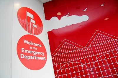 A sign welcoming people to the Emergency Department