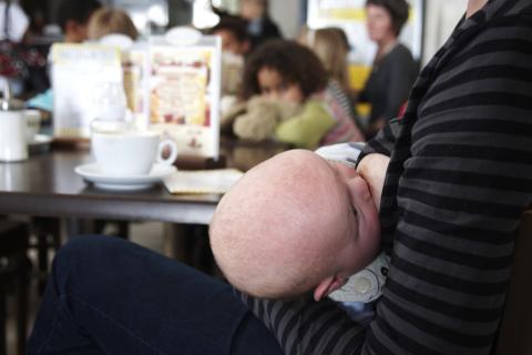 A breastfeeding mum